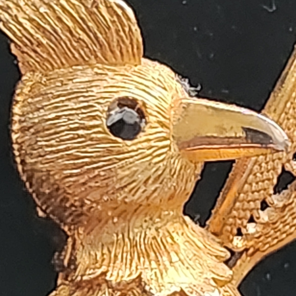 VTG JJ Bird Brooch Gold Tone - Picture 6 of 13